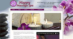 Desktop Screenshot of happymassagespa.com